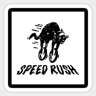 Cat Cycling Speed Rush Sticker